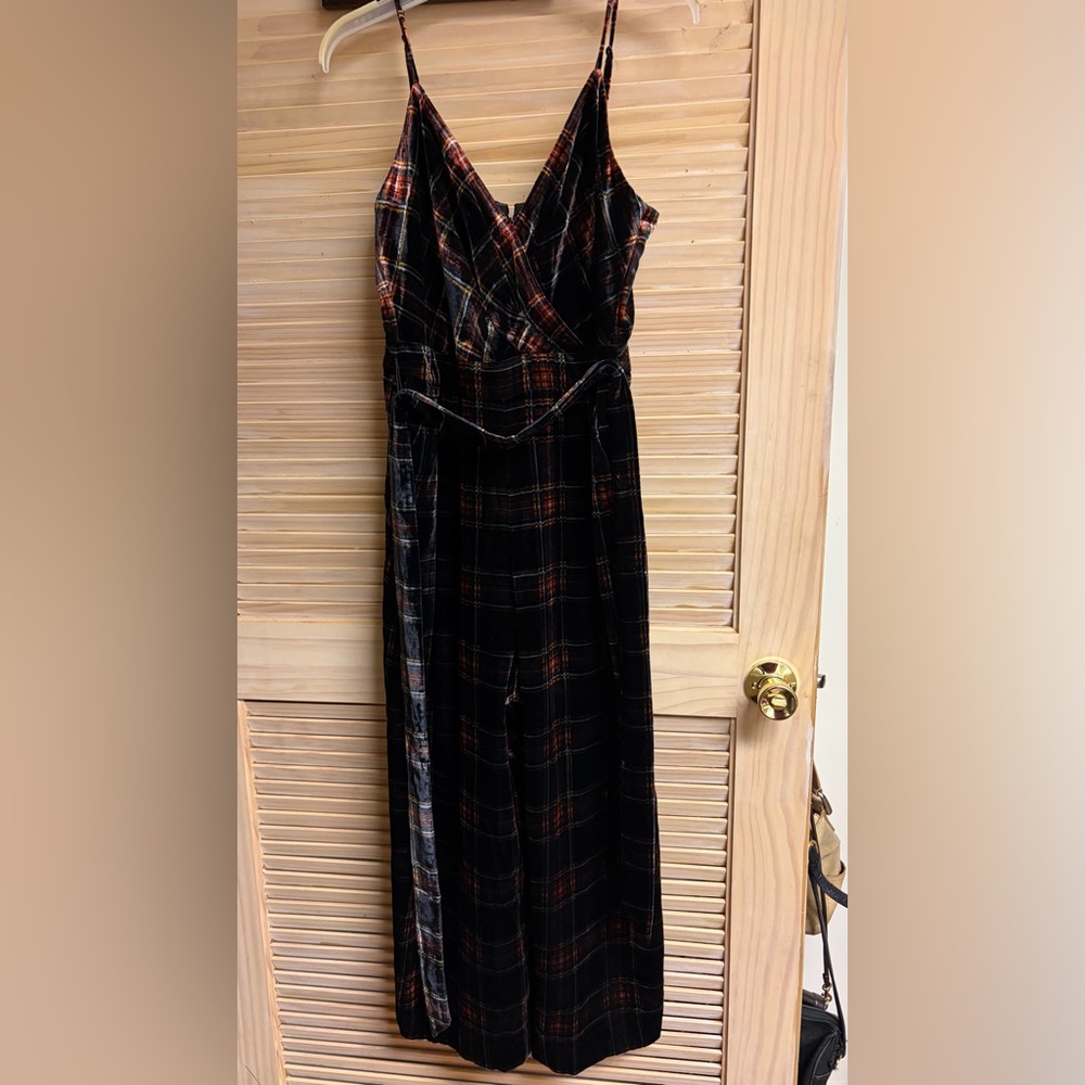 J. Crew Vintage Plaid Velvet Jumpsuit/Romper Women’s Size 12